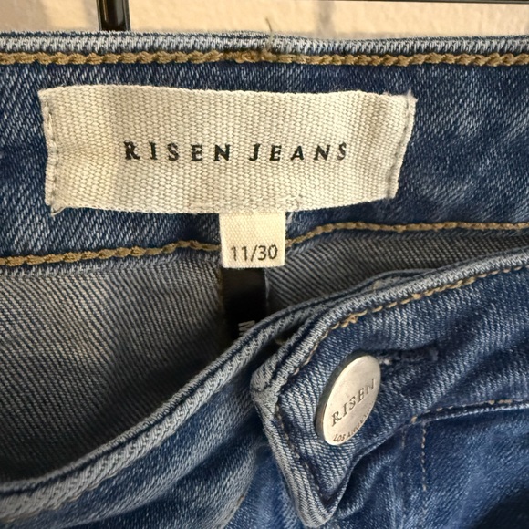 RISEN JEANS wide leg cropped/ankle denim jeans with stretch-Size 11/30 - Picture 3 of 5